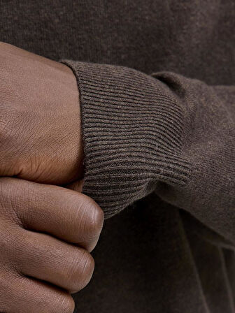 Jack & Jones JJEEMIL Knit Polo | Yarım Fermuar Uzun Kollu Erkek Triko 