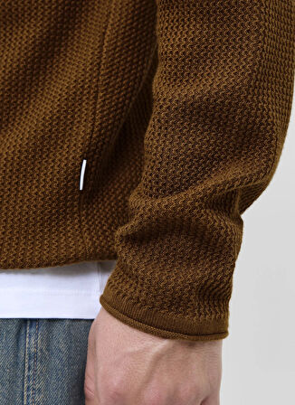 Jack & Jones Bisiklet Yaka Normal Kahve Erkek Kazak 12258407_JJECOOPER KNIT CREW NECK N