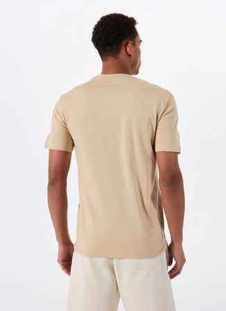 Only & Sons O Yaka Baskılı Açık Kahve Erkek T-Shirt ONSERHAN REG SS TEE CS