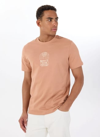 Only & Sons O Yaka Baskılı Somon Erkek T-Shirt ONSMETIN REG SS TEE