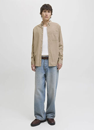 Jack & Jones Normal Bej Erkek Gömlek 12278967_JJECLASSIC CORD SHIRT L/S