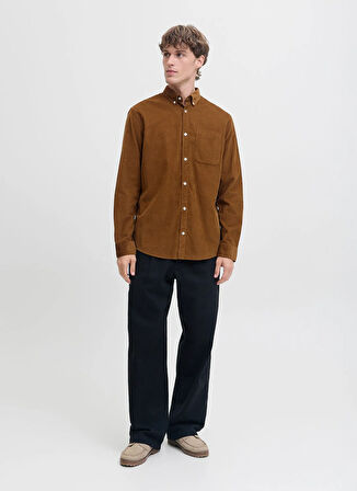 Jack & Jones Normal Kahve Erkek Gömlek 12278967_JJECLASSIC CORD SHIRT L/S