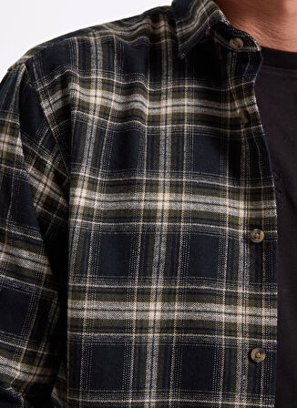 Jack & Jones Normal Siyah Erkek Gömlek 12279546_JJJOSHUA CHECK SHIRT LS