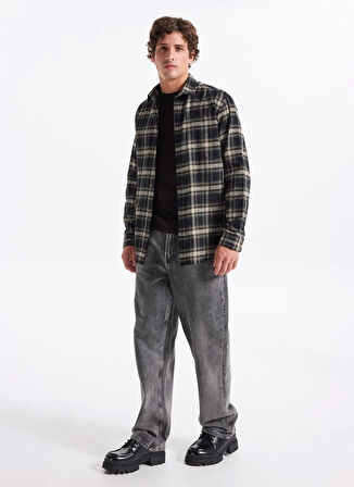 Jack & Jones Normal Siyah Erkek Gömlek 12279546_JJJOSHUA CHECK SHIRT LS