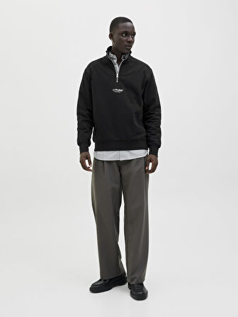 Jack & Jones JJESOHO HN NOOS Sweat | Fermuarlı Yarım Yaka Erkek Sweatshirt 