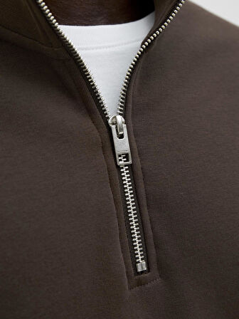 Jack & Jones JJESOHO HN NOOS Sweat | Fermuarlı Yarım Yaka Erkek Sweatshirt 
