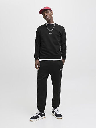 Jack & Jones JJESOHO Sweat Crew Neck NOOS – Bisiklet Yaka Basic Erkek Sweatshirt, Rahat Günlük Model 