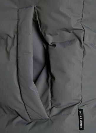 Jack & Jones Gri Erkek Mont 12278749_JJESOHO PUFFER HOOD SN