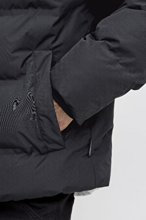 Jack & Jones JJESOHO Puffer Collar Erkek Şişme Mont – Yüksek Yaka, Fermuarlı, Su İtici Kışlık Ceket 