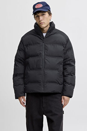 Jack & Jones JJESOHO Puffer Collar Erkek Şişme Mont – Yüksek Yaka, Fermuarlı, Su İtici Kışlık Ceket 