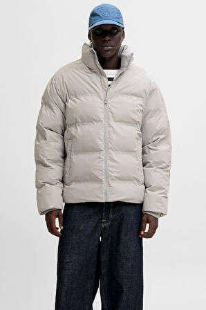 Jack & Jones JJESOHO Puffer Collar Erkek Şişme Mont – Yüksek Yaka, Fermuarlı, Su İtici Kışlık Ceket 