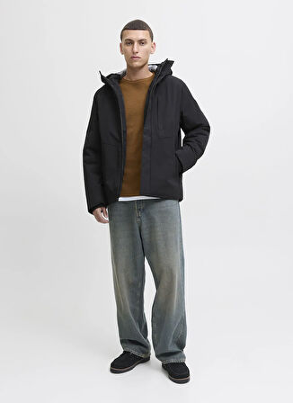 Jack & Jones Siyah Erkek Mont 12278781_JJEKEEN JACKET AW25 SN