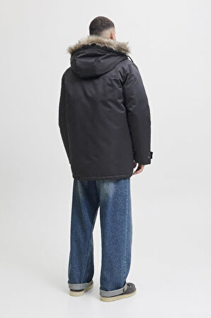 Jack & Jones JJCHARLIE Detachable Faux Fur Parka Erkek Kürk Detaylı Parka - Şık ve Fonksiyonel 