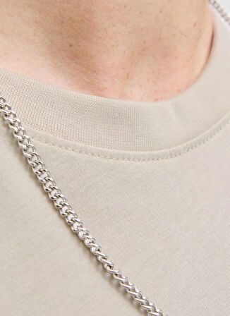 Jack & Jones Bisiklet Yaka Bej Erkek T-Shirt 12278787_JJESOHO TEE SS CREW NECK N