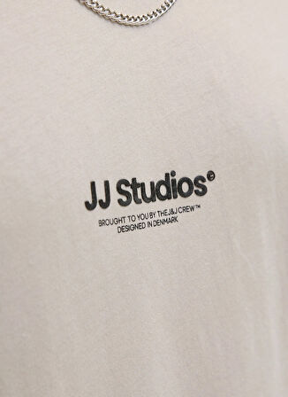 Jack & Jones Bisiklet Yaka Bej Erkek T-Shirt 12278787_JJESOHO TEE SS CREW NECK N