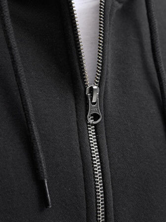 Jack & Jones JJMAKOTO Sweat Zip Hood Erkek Kapüşonlu Sweatshirt - Rahat ve Şık 