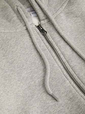 Jack & Jones JJMAKOTO Sweat Zip Hood Erkek Kapüşonlu Sweatshirt - Rahat ve Şık 