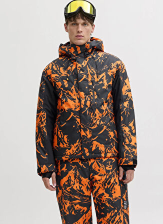 Jack & Jones Turuncu Erkek Mont 12284649_JJALPES SKI JACKET AW25