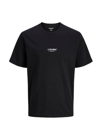 Jack & Jones Bisiklet Yaka Siyah T-Shirt 12279591_JJESOHO TEE SS CREW NECK N