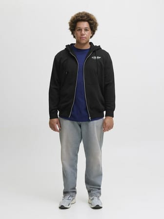Jack Jones Soho Regular Fit Fermuarlı Erkek Büyük Beden Sweat 12279517