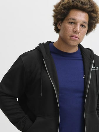 Jack Jones Soho Regular Fit Fermuarlı Erkek Büyük Beden Sweat 12279517