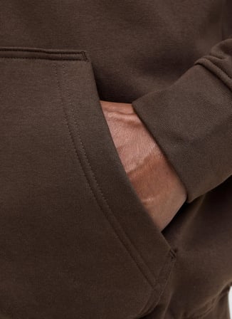 Jack & Jones Kapüşon Yaka Koyu Kahve Erkek Sweatshırt 12279516_JJESOHO SWEAT HOOD NOOS PL