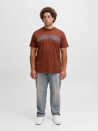 Jack Jones Caleb Varsıty Büyük Beden Erkek Tişört 12258871