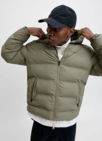 Jack & Jones Yeşil Erkek Mont 12279239_JJELEMENTS PU PUFFER SN