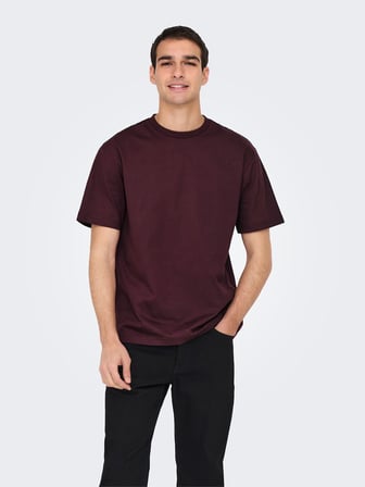 ONSFRED LIFE RLX SS TEE NOOS Erkek Red T-Shirt - 22022532