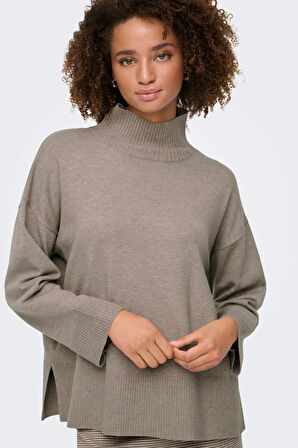 Only Kadın Onlcoco Balıkçı Yaka Uzun Kollu Örme Kazak 15349969 Bej