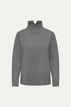 Only Kadın Onlcoco Balıkçı Yaka Uzun Kollu Örme Kazak 15349969 Gri