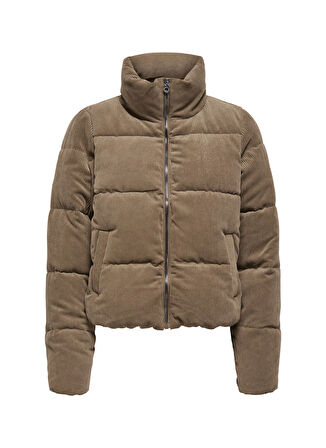 Only Açık Kahve Kadın Mont ONLNEWDOLLY CORDUROY PUFFER OTW NOO