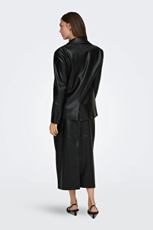 Only Kadın Onlverona Deri Ceket 15350362 Siyah