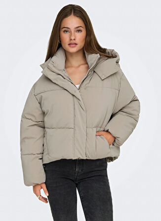 Only Açık Kahve Kadın Mont ONLDIXIE LIFE PUFFER JACKET CC OTW