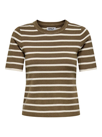 ONLFIE 2/4 PULLOVER CC KNT Kadın Kahverengi Kazak - 15344307