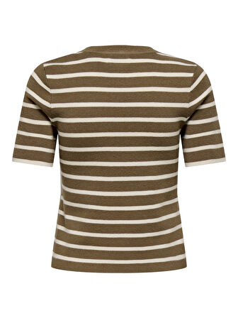 ONLFIE 2/4 PULLOVER CC KNT Kadın Kahverengi Kazak - 15344307