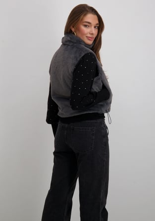 ONLY KADIN ONLDANA FAUX KÜRK ÇİFT TARAFLI YELEK - 15348986 