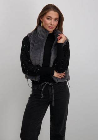 ONLY KADIN ONLDANA FAUX KÜRK ÇİFT TARAFLI YELEK - 15348986 