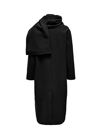 Only Siyah Kadın Kaban ONLELBA LIFE SCARF COAT CC OTW