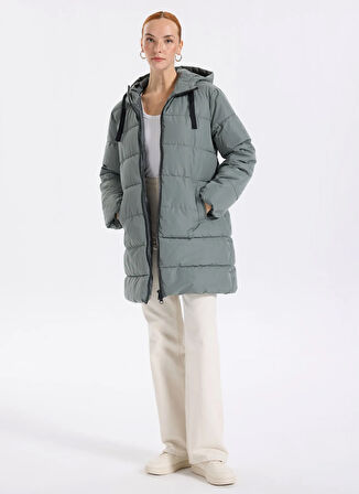 Only Antrasit Kadın Kaban ONLCLAIR PUFFER HOOD COAT CC OTW