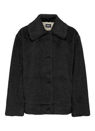 Only Siyah Kadın Mont ONLMEAGAN LIFE FAUX FUR JACKET CC O