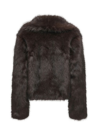 Only Koyu Kahve Kadın Kaban ONLDAWN LIFE FAUX FUR JACKET CC OTW