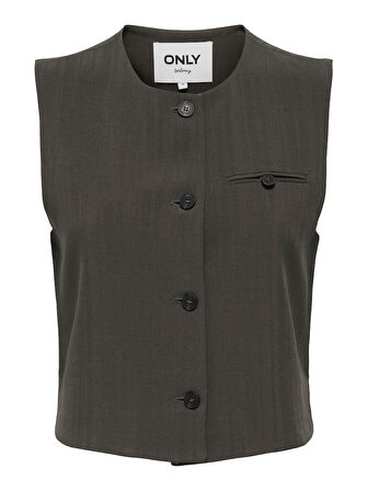 ONLMATEO LIFE S/L STRIPE VEST CC TLR Kadın Siyah Yelek - 15351087
