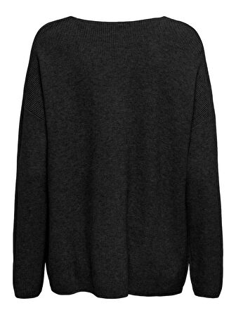 ONLIBI LS RIB LOOSE V-NECK CC KNT Kadın Black Kazak - 15351121