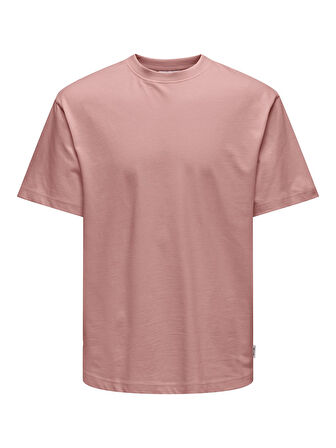 ONSFRED LIFE RLX SS TEE NOOS Erkek Pembe T-Shirt - 22022532