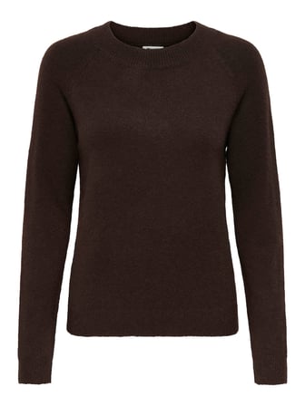 ONLRICA LIFE L/S PULLOVER KNT NOOS Kadın Kahverengi Kazak - 15204279