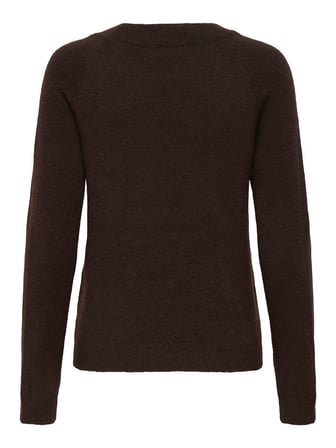 ONLRICA LIFE L/S PULLOVER KNT NOOS Kadın Kahverengi Kazak - 15204279