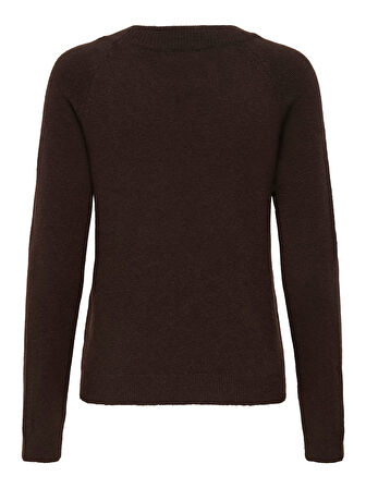 ONLRICA LIFE L/S PULLOVER KNT NOOS Kadın Kahverengi Kazak - 15204279