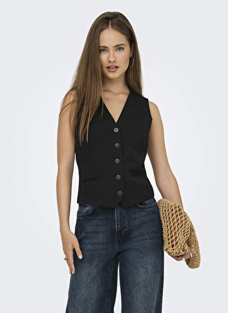Only Siyah Kadın Yelek ONLIRIS-HATTIE WAISTCOAT TLR NOOS
