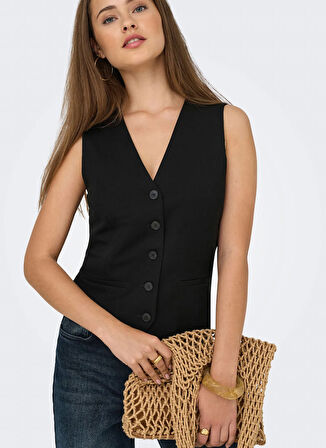 Only Siyah Kadın Yelek ONLIRIS-HATTIE WAISTCOAT TLR NOOS